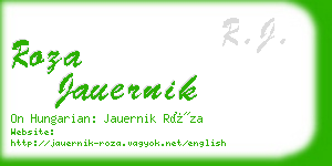 roza jauernik business card